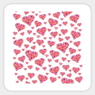 Flowers Heart Pattern Sticker